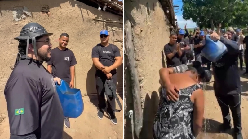 Missionário batiza casal com pote de água no Sertão Nordestino: “Jesus estava lá”