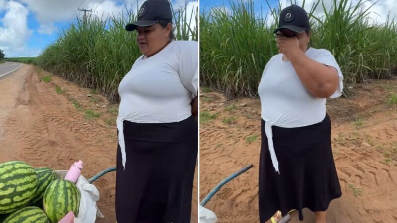 Cristã que vendia melancias na estrada recebe ajuda após testemunhar sua fé: “Deus é fiel”